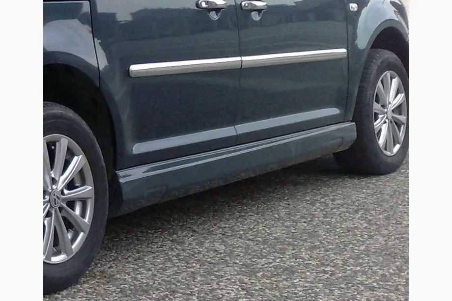 Volkswagen Caddy 2010-2015 гг. Боковые Пороги Duo-Model (грунтованные под покраску) Image