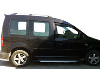 Volkswagen Caddy 2004-2010 гг. Боковые Подножки Allmond Grey (2 шт., Алюминий) фото 1