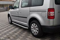 Volkswagen Caddy 2010-2015 гг. Боковые пороги Fullmond (2 шт., алюминий) фото 1