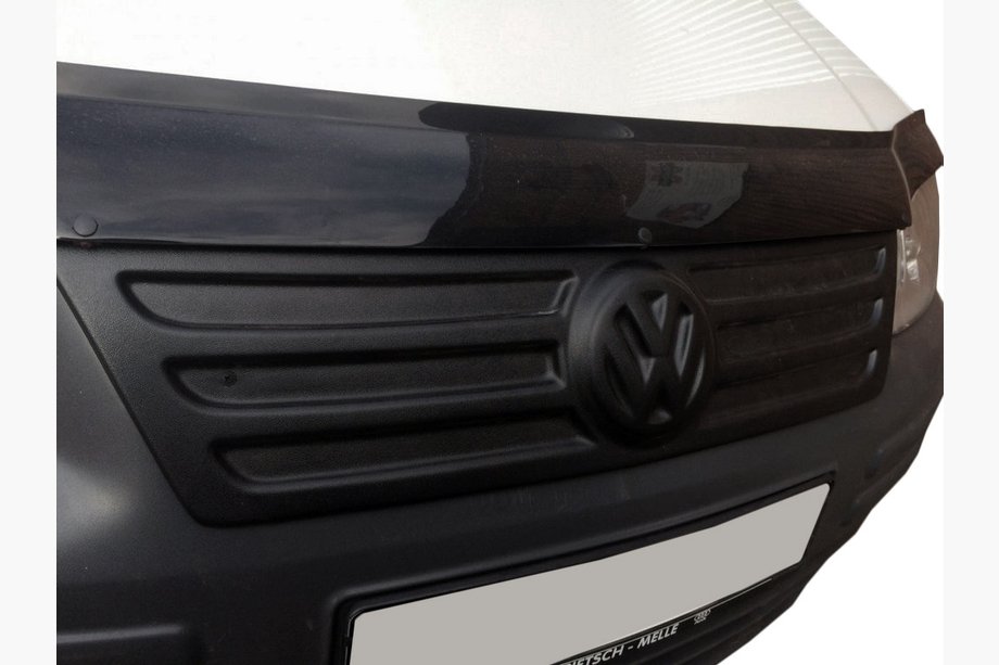Volkswagen Caddy 2004-2010 гг. Зимняя накладка на решетку радиатора (верхняя) глянцевая Фото 2