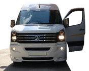 Volkswagen Crafter 2006-2016 гг. Накладка на передний бампер 2012↗ (2 фары, грунт под покраску) фото 2