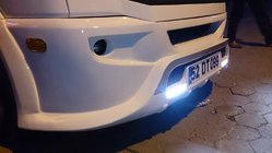 Volkswagen Crafter 2006-2016 гг. Накладка на передний бампер 2012↗ (Sport-3, под покраску) фото 4