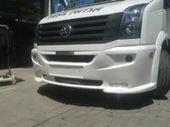 Volkswagen Crafter 2006-2016 гг. Накладка на передний бампер 2012↗ (LED, под покраску) фото 5