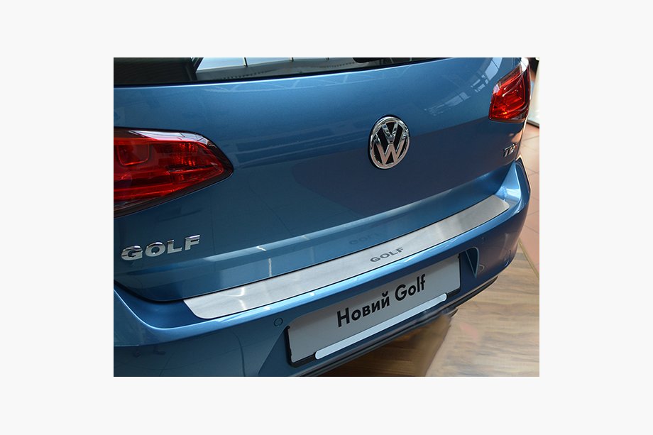 Volkswagen Golf 7/E-Golf 2012-2020 гг. Накладка на задний бампер Nataniko (нержавейка) Image