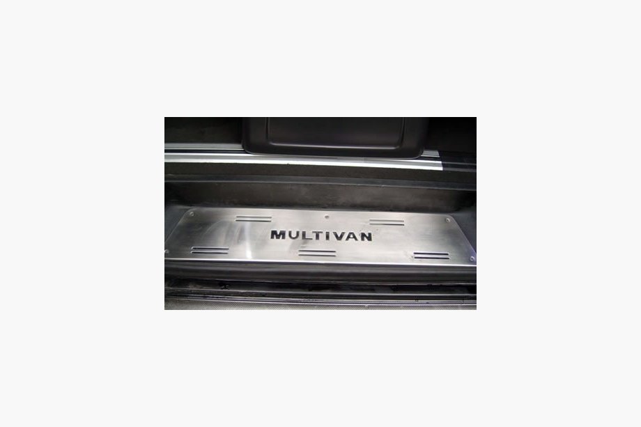 Volkswagen T5 Multivan 2003–2010 гг. Накладки на внутренние пороги из нержавейки (OmsaLine) Фото 3