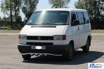 Volkswagen T4 Transporter 1990-2003 гг. Передняя защита с решеткой ST010 (нержавейка) фото 3