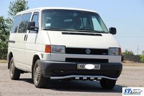 Volkswagen T4 Transporter 1990-2003 гг. Передняя защита с решеткой ST010 (нержавейка) фото 4
