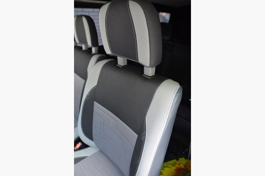 Volkswagen T4 Caravelle/Multivan 1990–2003 гг. Авточехлы (Эко-кожа↗Ткань, Premium) Фото 3