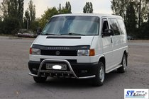 Volkswagen T4 Transporter 1990-2003 гг. Передняя защита WT003 Plus-1 (нержавейка) фото 2