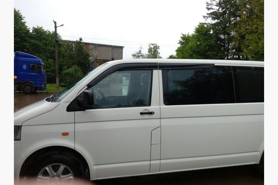 Volkswagen T5 2010-2015 гг. Ветровики на окна (4 шт., Sunplex Sport) Фото 8