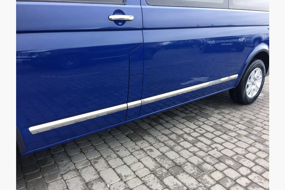 Volkswagen T5 Multivan 2003–2010 гг. Молдинги на двери Нержавейка Хром Image