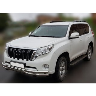 Передняя защита F3-31 (нерж) Toyota Land Cruiser Prado 150 2009-2023 гг. фото 1