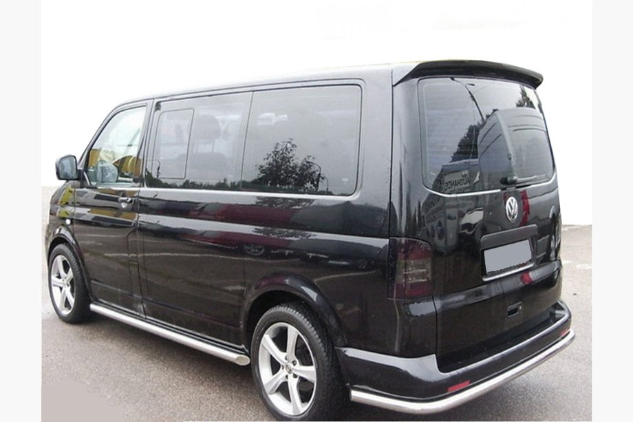 Volkswagen T5 Caravelle 2004-2010 гг. Задняя угловая дуга AK005 (нерж. сталь) Image