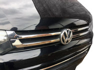 Volkswagen T5 2010-2015 гг. Хромированные накладки на решетку раздельные (Carmos, 4 шт, нержавейка) фото 1