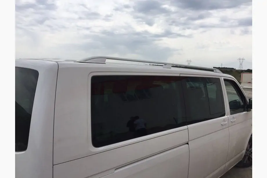 Volkswagen T5 Transporter 2003-2010 гг. Рейлинги Skyport (белые) Image
