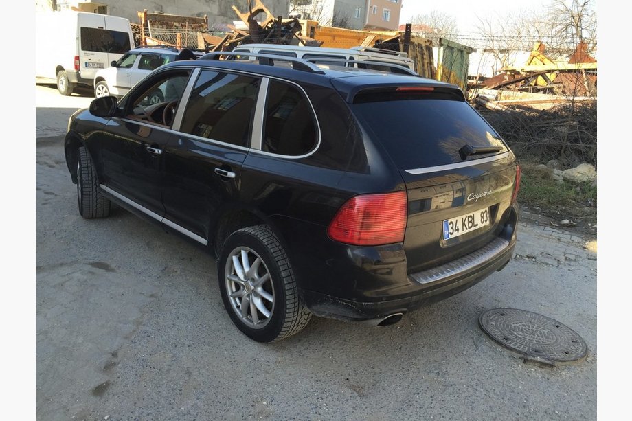 Porsche Cayenne 2003–2010 гг. Рейлинги Skyport (серебристые) Фото 2