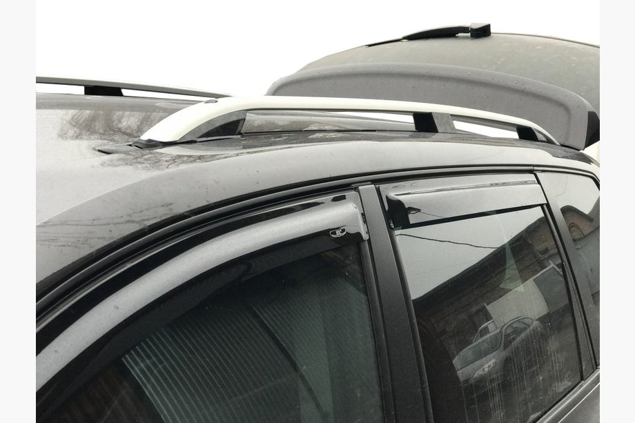 Volkswagen Touareg 2002–2010 гг. Рейлинги Skyport (серый матовый) Image