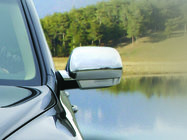 Volkswagen Touareg 2002–2010 гг. Накладки на Зеркала 2003-2007 (2 шт., Нержавейка) Carmos - Турецкая Нержавеющая Сталь фото 2