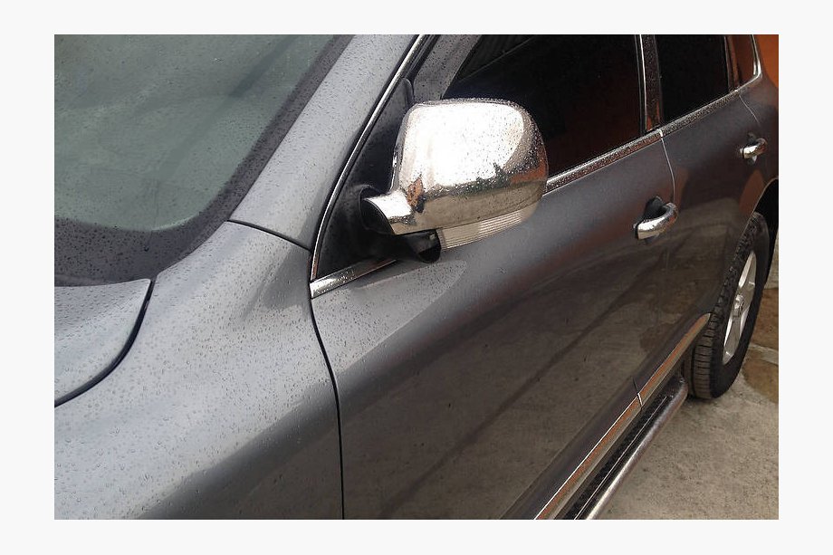 Volkswagen Touareg 2002–2010 гг. Накладки на Зеркала 2003-2007 (2 шт., Нержавейка) Carmos - Турецкая Нержавеющая Сталь Image