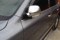 Volkswagen Touareg 2002–2010 гг. Накладки на Зеркала 2003-2007 (2 шт., Нержавейка) Carmos - Турецкая Нержавеющая Сталь фото 1