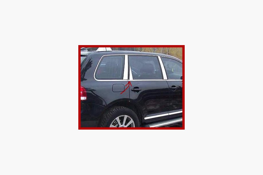 Volkswagen Touareg 2002–2010 гг. Хромированные Накладки на Стойки Дверей (6 шт, Нержавейка) Фото 12