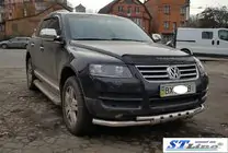 Volkswagen Touareg 2002–2010 гг. Передняя защита ST015 Нержавейка фото 3