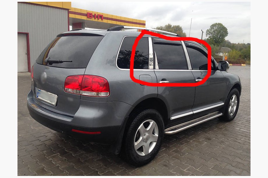 Volkswagen Touareg 2002–2010 гг. Хромированные Накладки на Стойки Дверей (6 шт, Нержавейка) Фото 11