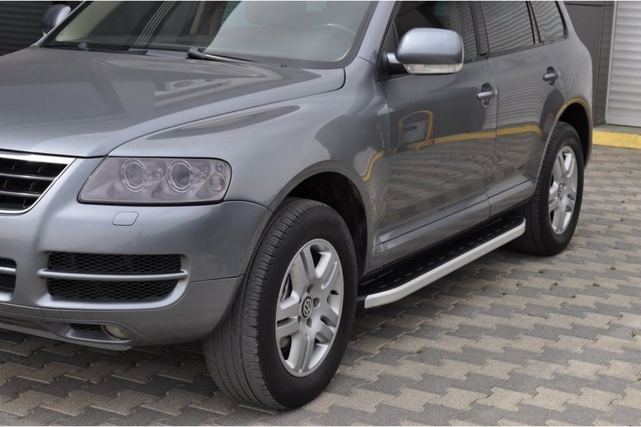 Volkswagen Touareg 2002–2010 гг. Боковые пороги Fullmond (2 шт., алюминий) Image