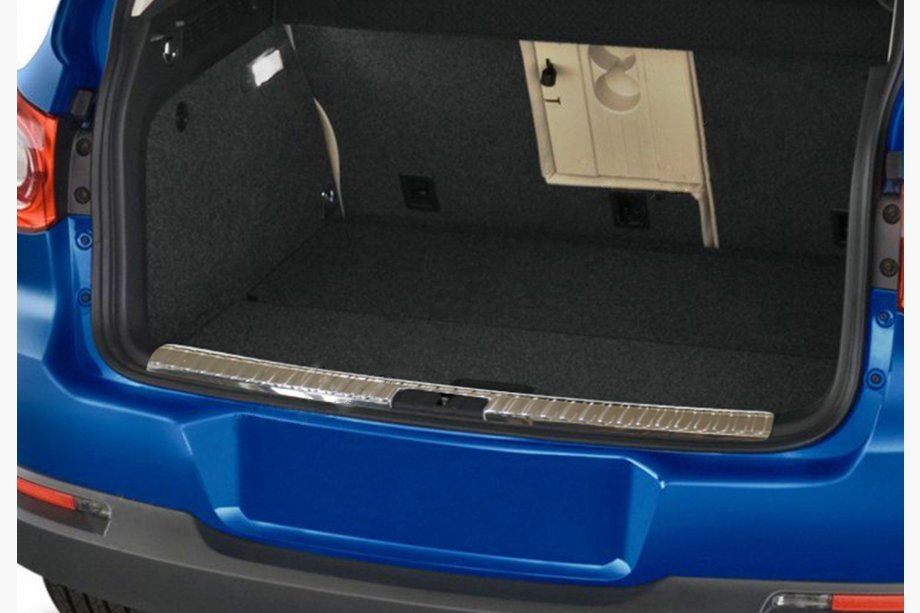 Volkswagen Tiguan 2007-2016 гг. Накладка на задний порог OmsaLine нержавейка Матовый Фото 3