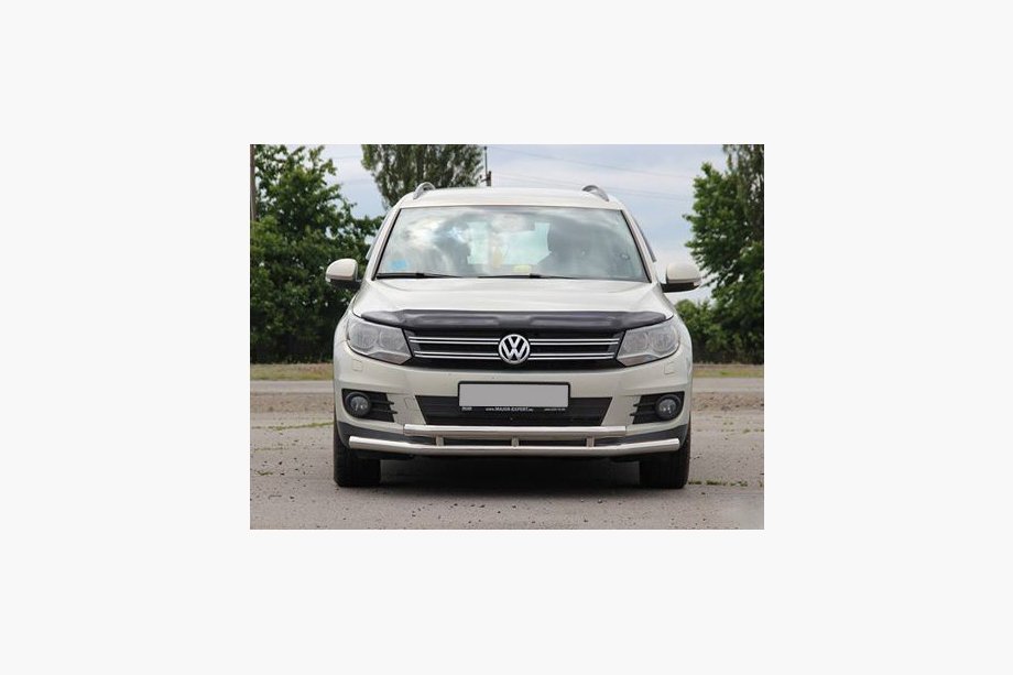 Volkswagen Tiguan 2007-2016 гг. Передняя защита ST016 (нержавейка) Image