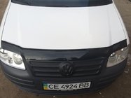 Volkswagen Caddy 2004-2010 гг. Зимняя накладка на решетку радиатора (верхняя) Матовый фото 3