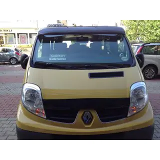 Козырек на лобовое стекло (черный глянец, 5мм) Opel Vivaro 2001–2015 гг. фото 3