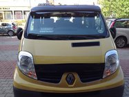 Renault Trafic 2001–2015 гг. Козырек на лобовое стекло (черный глянец, 5мм) фото 6