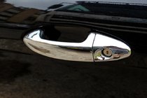 Ford Fiesta 2008-2017 гг. Хромированные Накладки на Ручки (4 шт., Нержавейка) OmsaLine - Итальянская Нержавейка фото 1
