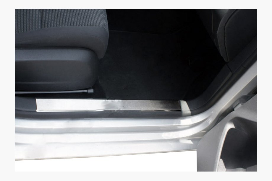 Seat Leon 2005-2012 гг. Накладки на внутренние пороги OmsaLine (2 шт, нержавейка) Image
