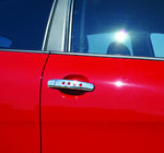 Skoda Superb 2001-2009 гг. Хромированные накладки на ручки с отверстиями (4 шт, нержавейка) Carmos - Турецкая Нержавеющая Сталь фото 1