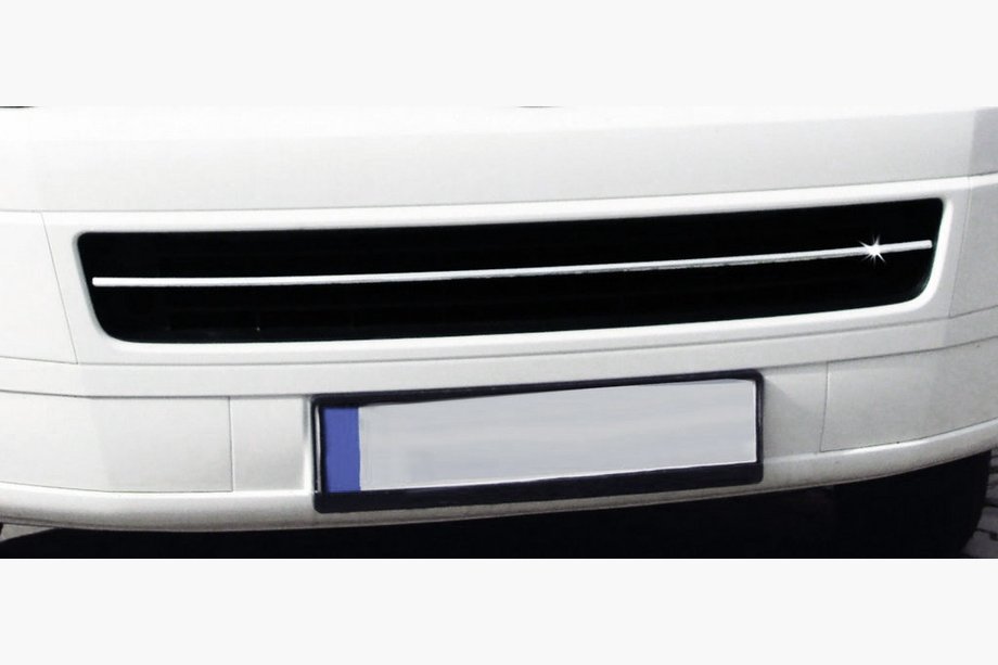 Volkswagen T5 Multivan 2003–2010 гг. Накладка на нижнюю решетку радиатора (нержавейка) Фото 3