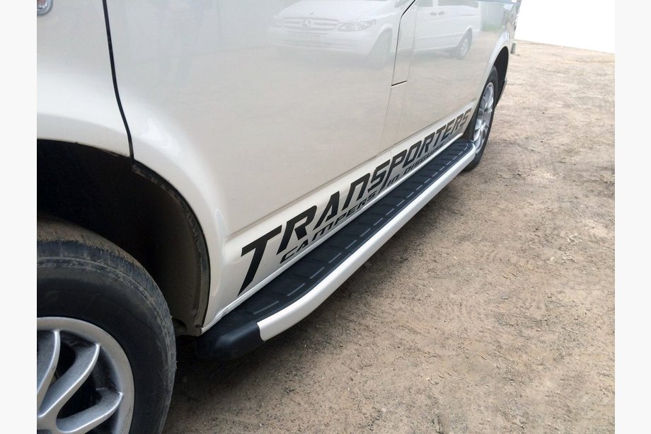 Volkswagen T6 2015-2024 гг. Боковые Подножки Fullmond (2 шт., Алюминий) Image