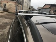 Volkswagen T5 2010-2015 гг. Поперечины на интегрированные рейлинги с замком (2 шт) фото 4
