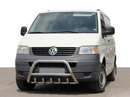 Volkswagen T5 Transporter 2003-2010 гг. Кенгурятник WT003 (нержавейка) 50мм, без надписи фото 2