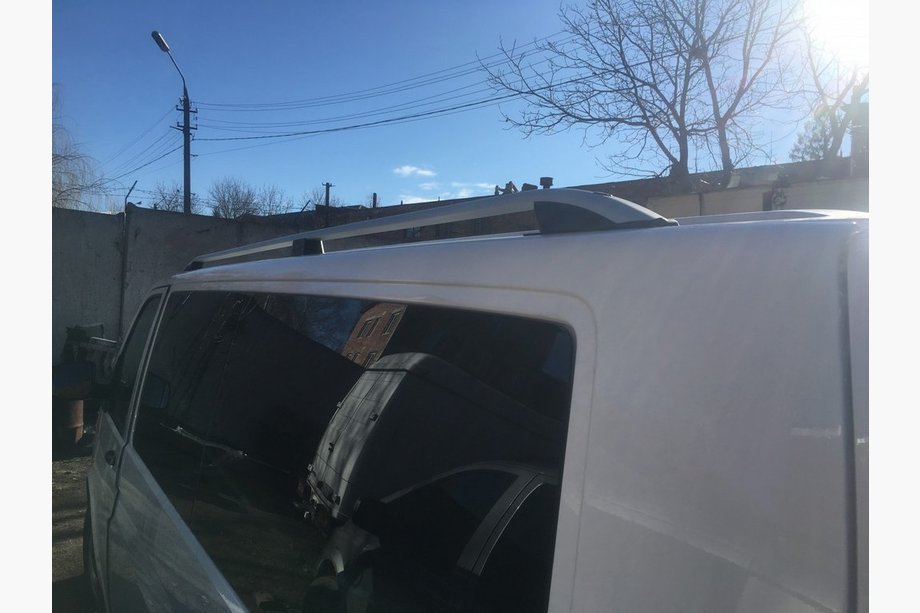 Volkswagen T6 2015-2024 гг. Рейлинги CROWN (серый мат) Длинная База Фото 8