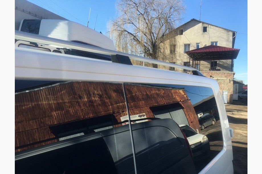Volkswagen T6 2015-2024 гг. Рейлинги CROWN (серый мат) Длинная База Фото 4