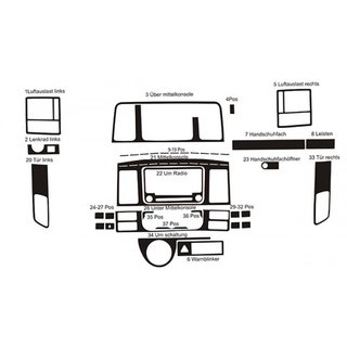 Накладки на Панель Приборов Volkswagen T5 2010-2015 гг. фото 2