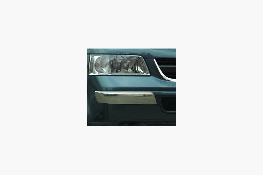 Volkswagen T5 Transporter 2003-2010 гг. Углы из нержавеющей стали на передний бампер (2 шт.) Image