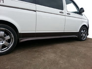 Volkswagen T5 Multivan 2003–2010 гг. Боковые пороги V1 (под покраску) Длинная База фото 1