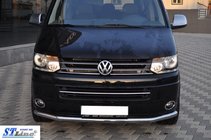 Volkswagen T5 2010-2015 гг. Передняя защита (нержавейка) 60 мм фото 2