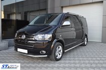 Volkswagen T5 2010-2015 гг. Передняя защита (нержавейка) 60 мм фото 4