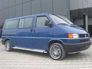 Volkswagen T4 Caravelle/Multivan 1990–2003 гг. Боковые Подножки KB002 d60мм (2 шт., нержавейка) фото 3