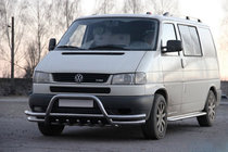 Volkswagen T4 Transporter 1990-2003 гг. Кенгурятник WT003 Plus-2 (нержавейка) фото 1