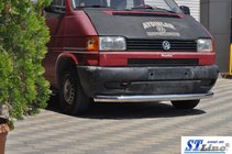 Volkswagen T4 Transporter 1990-2003 гг. Передняя защита ST008 (нержавейка) фото 2